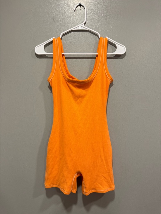 SKIMS Pants - SKIMS Ribbed Tank Romper In Orange Size Small